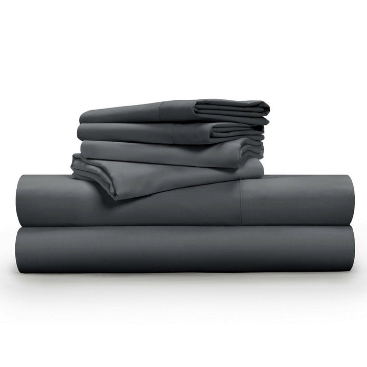 Pillow Guy Soft & Smooth Tencel Sheet 6-Piece Set, Charcoal