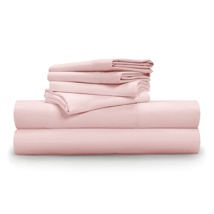 Pillow Gal Soft & Smooth Tencel Sheet 6-Piece Set, Light Pink