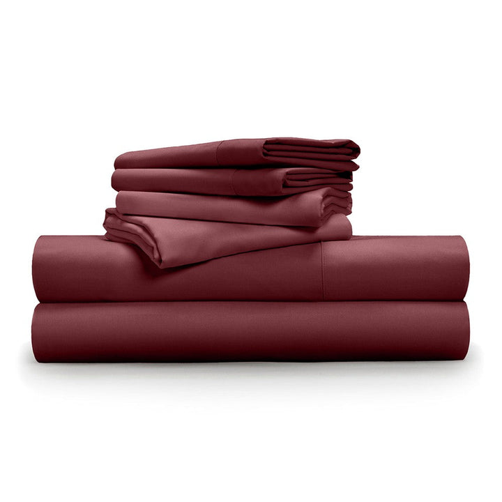 Pillow Gal Soft & Smooth Tencel Sheet 6-Piece Set, Plum